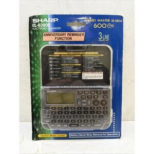 Sharp Electronic Organizer EL-6390B Memo Master Alarm 600 Clock BRAND NEW 1994